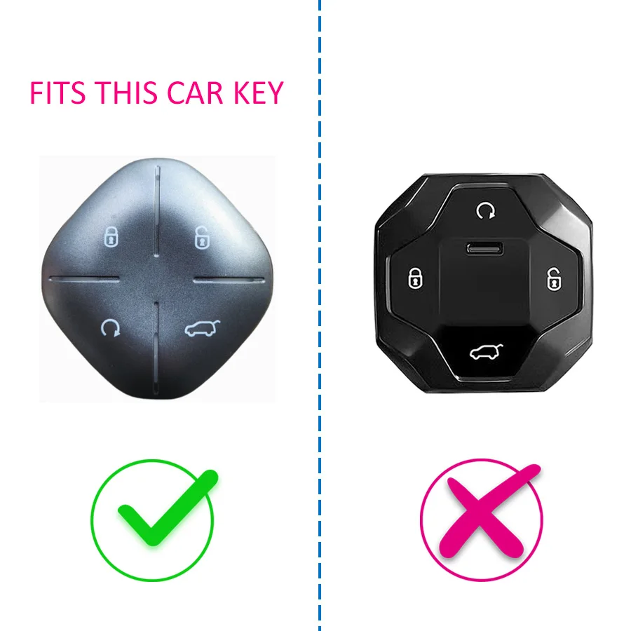Slim Car Key Fob Case Cover Keychain Ring For Jetour Dashing 2022-2026 Accessories Black Transparent 2025 2024 2023