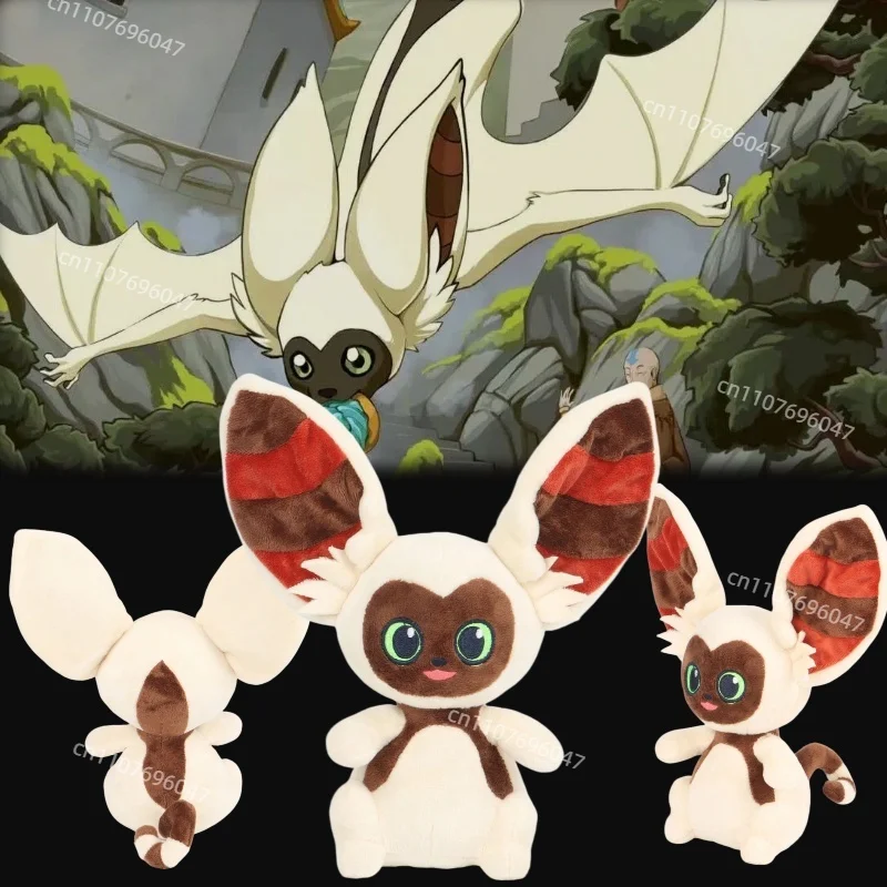 New Cartoon Flying Lemur Momo Plush Anime Avatars The Last Airbender Cute Big Eared Lemur Stuffed Doll Toy Gifts