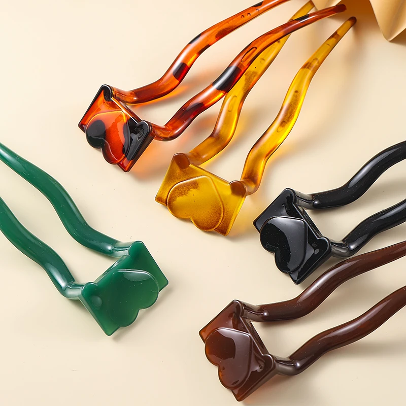 Wsuwka do włosów w kształcie litery U, modna spinka, akrylowa geometryczna ozdoba do włosów, damskie i dziewczęce wsuwki do kucyka, akcesoria do włosów, fryzura.