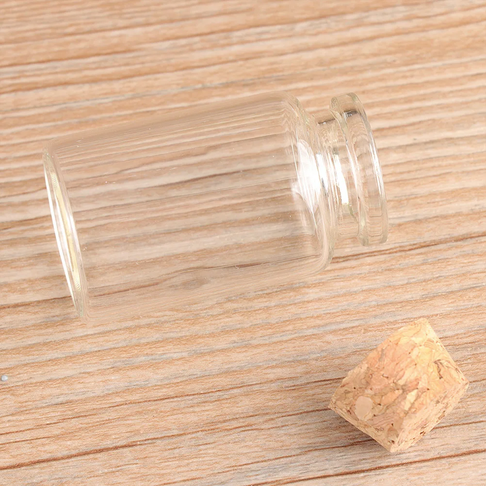 

20Pcs Cork Glass Bottles Mini Transparent Storage Bottles 30x80mm 40ml Portable Glass Wish Jar DIY Decoration Gift Party