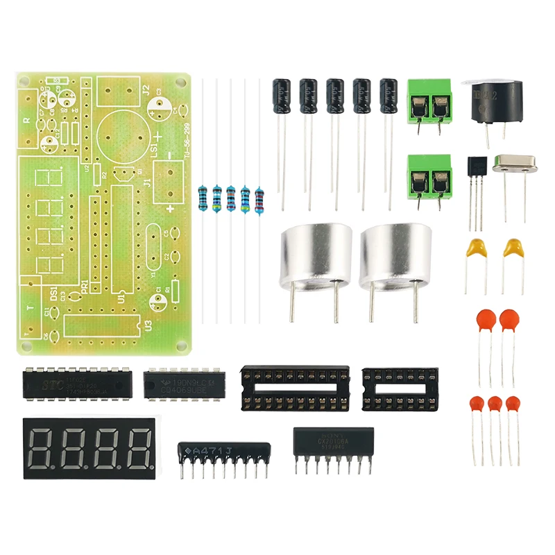 Ultrasonic Rangefinder Electronic DIY Kit Microcontroller Reversing Radar Welding Practice Loose Parts