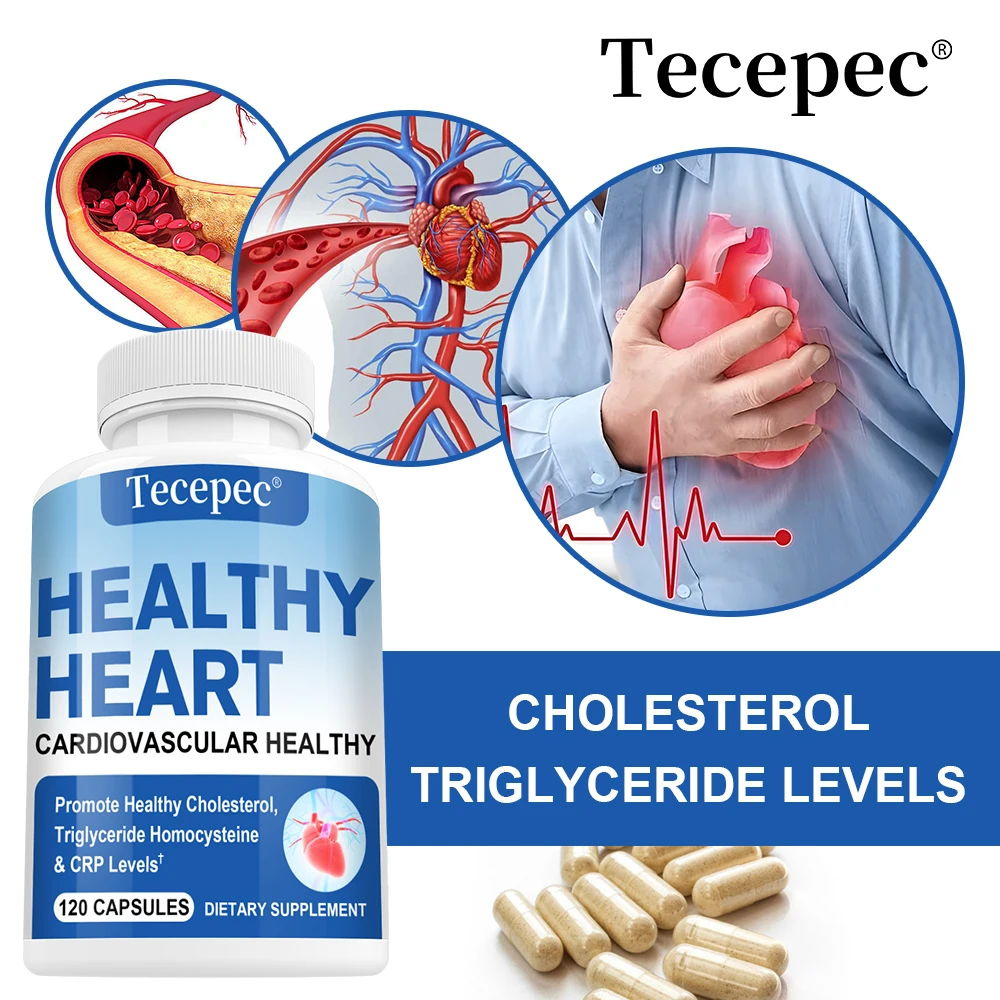 

Heart Health Capsules with CoQ10, Trans-Resveratrol, MSM & Green Tea Extract, Supports Cardiovascular & Whole-Body Wellness