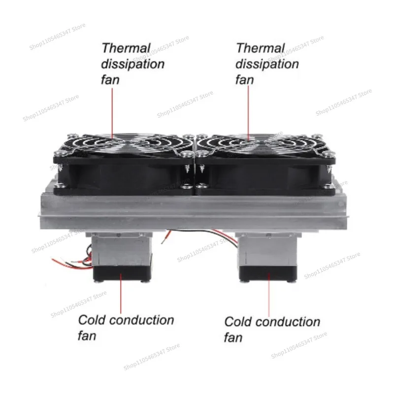 For Finished Semiconductor Refrigeration Sheet Kit 12v Electronic DIY Radiator Small Air Conditioner Refrigerator Cooling Module