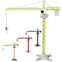 Alloy Engineering Diecast Tower Crane Classic Construction Model Vehicle Loader Tractor Excavator Toys for Boys Gift