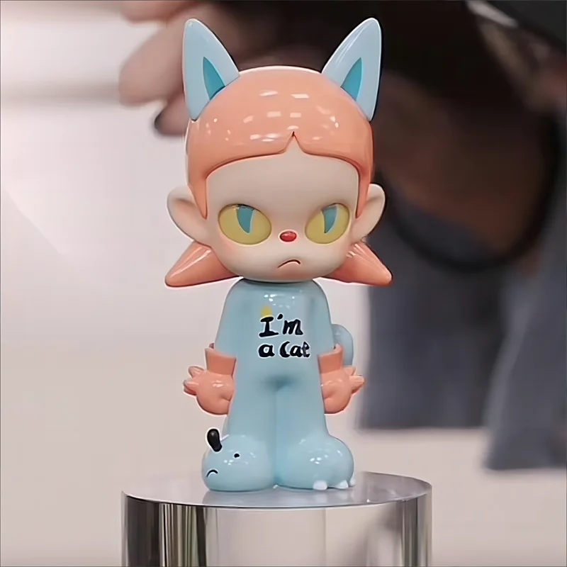 

Popmart Zsiga I Am A Cat Elevator Kawaii Action Anime Mystery Figure Toys and Hobbies Cute Collection Models Kids Christmas Gift