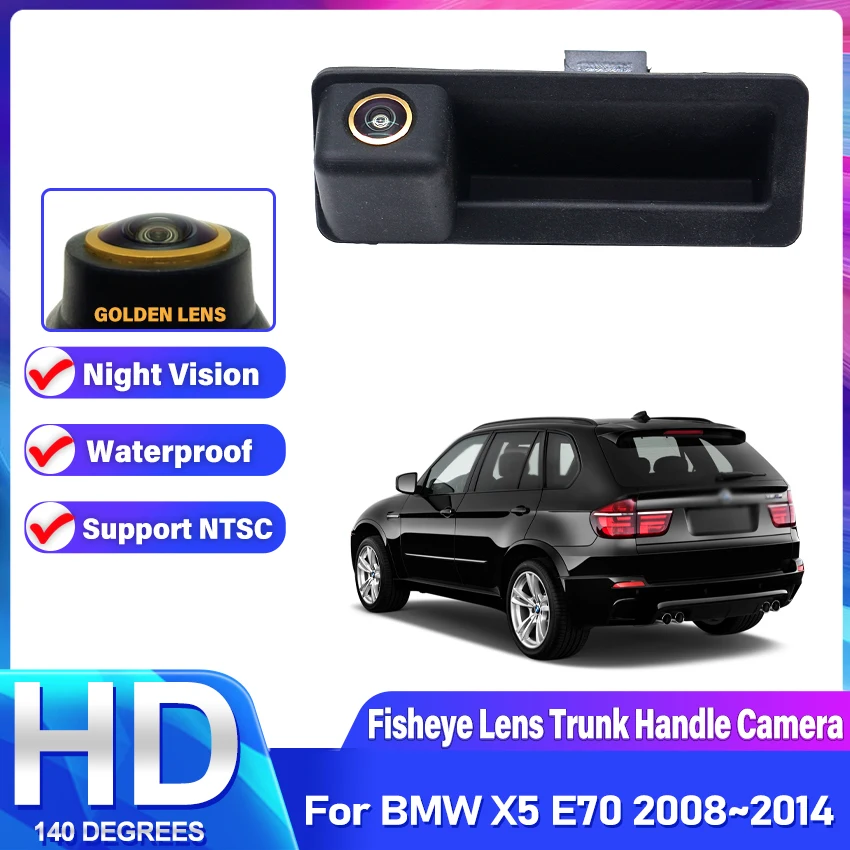

Камера заднего вида с ручкой багажника для BMW X5 E70 2008 2009 2010 2011 2012 2013 2014 CCD камера ночного видения резервного парковки заднего вида