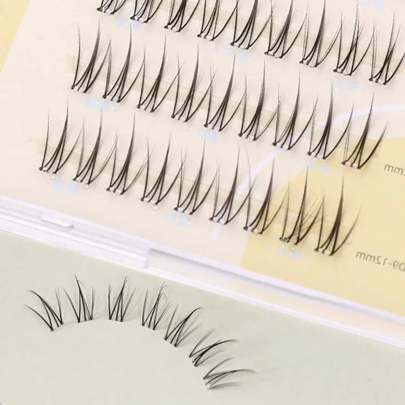 Individual Self-adhesive False Eyelashes Clear Band Segmented Cluster Eyelashes Natural Wispy Manga Lower Lash Extension Makeup