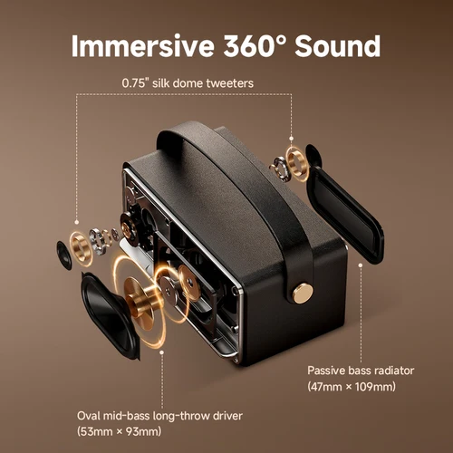 Imagen 2 del producto Edifier MP330 Altavoz Bluetooth portátil Bluetooth V6.0 Audio de alta resolución USB-C entradas de tarjeta TF emparejamiento estéreo 40W RMS 19H tiempo de reproducción