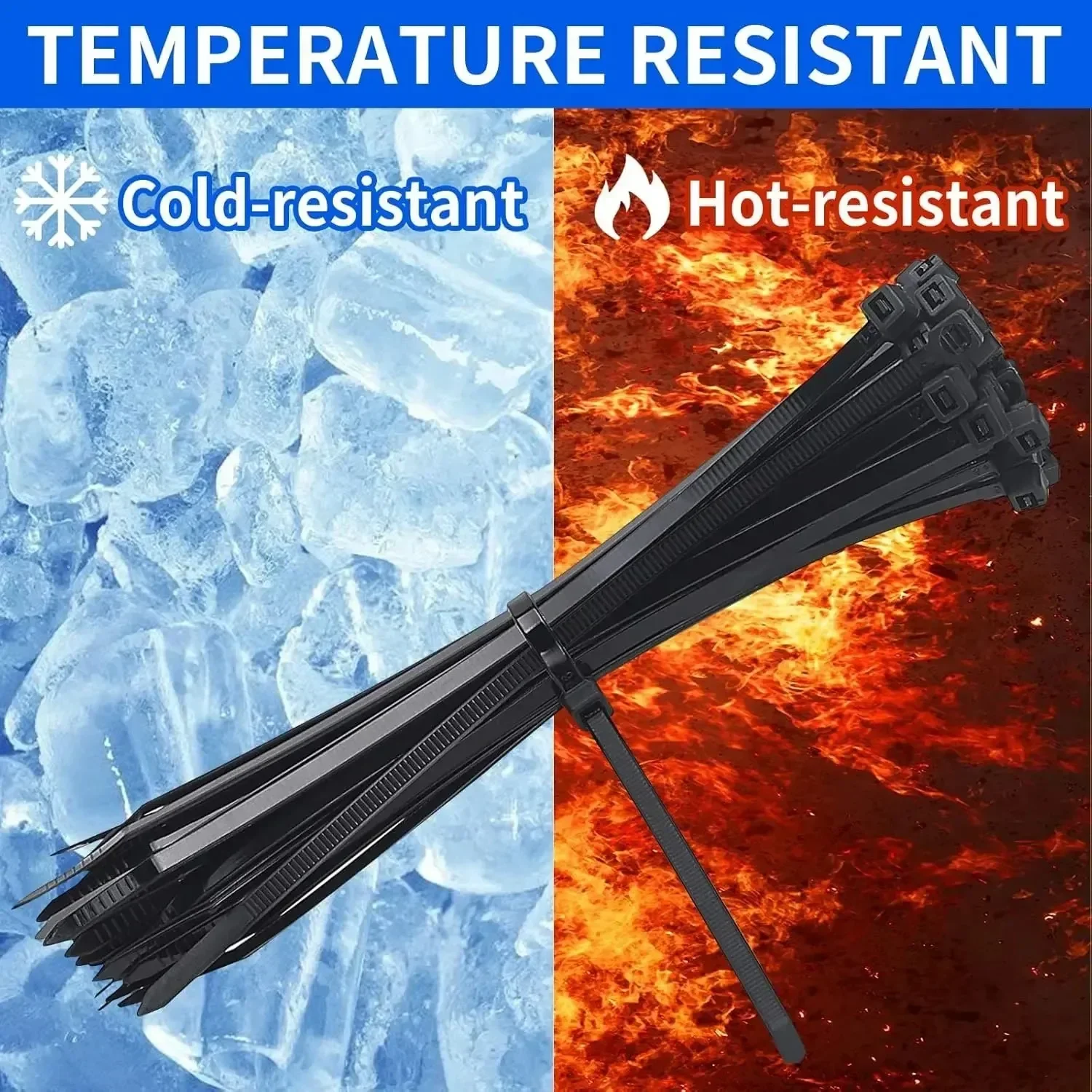 100 قطعة ربطة عنق بلاستيكية ذاتية القفل من النايلون حزام تثبيت أسود ربطة كابل مجموعة كابل بسحاب ربط ربطة عنق يلتف حزام ربطة عنق