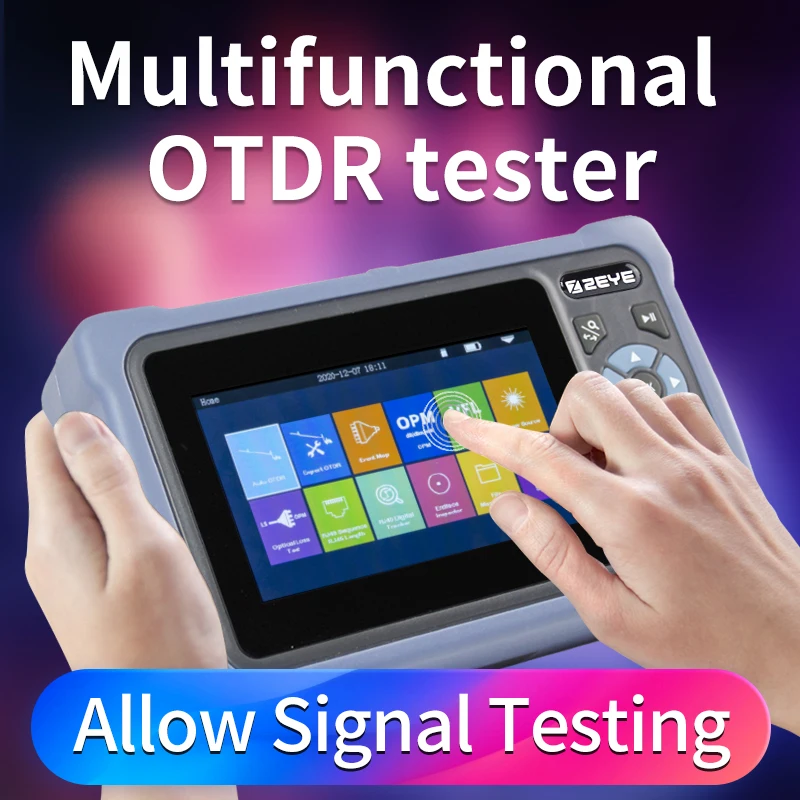 Mini OTDR fiber optic tester ZEYE410 26/24dB touch screen Optical Time Domain Reflectometer with 12 Functions VFL OLS OPM Event