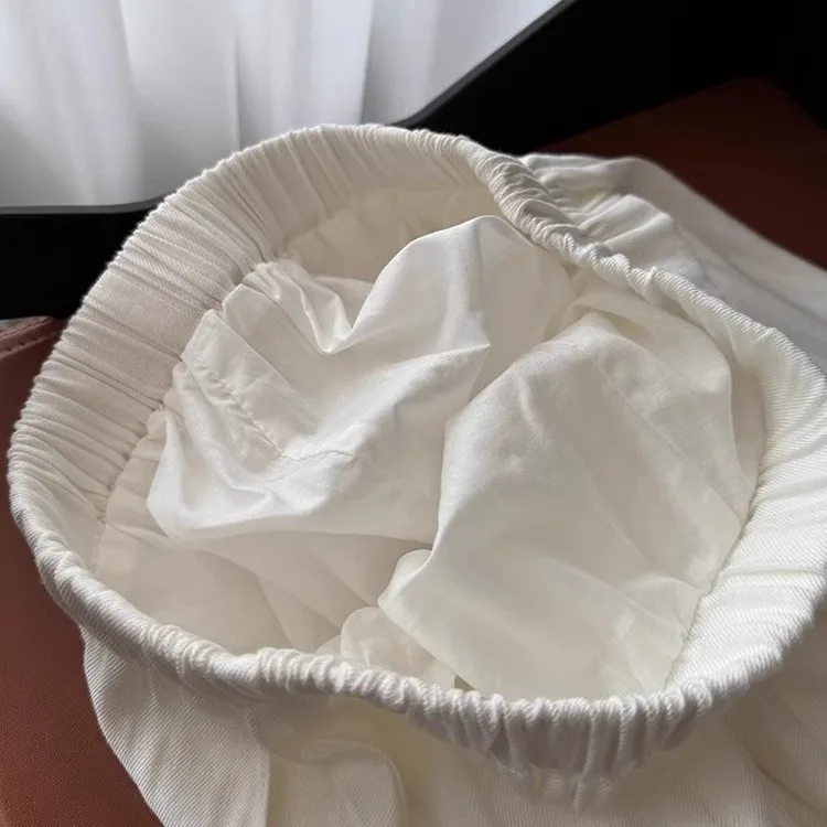 Loose Wide Leg Cotton Linen Casual Straight Pants Women High Waist Long Trousers Slimming Effect Comfortable Summer Faion