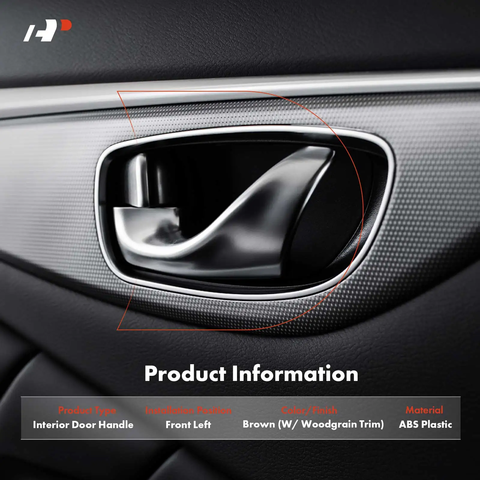 A-Premium Front Driver Side Interior Door Handle with lock button for Nissan Quest 1999-2002 Mercury Villager 1999-2002