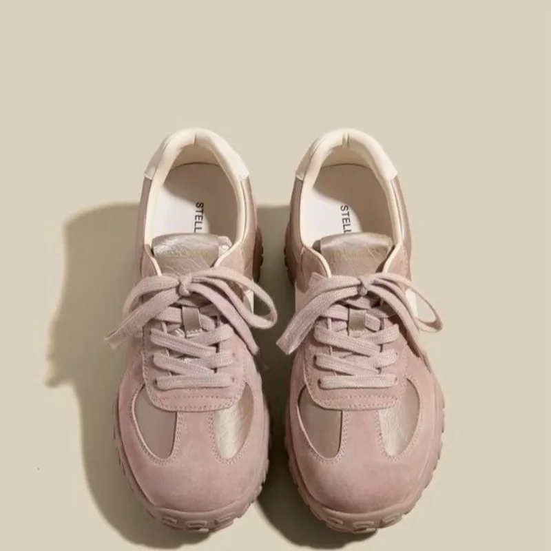 

2025 Fashion Shoes Female Mixed Colors Women's Vulcanize Shoes Outdoor Women Sneakers Low Heel Daily Lace Up Ladies Casual Shoes