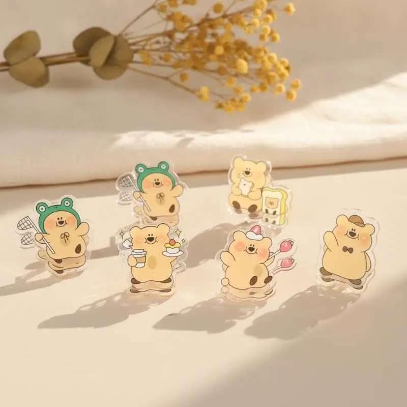 6 Stück Cartoon-Bären-Clips, niedliche Tier-Dekorationsklammern, tragbare rutschfeste Lesezeichen-Verschlussklammern für Büro, Schule, Zuhause – Detail 12