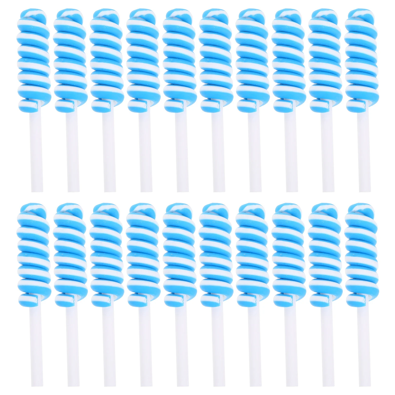 วัสดุทำเคสโทรศัพท์รูปอมยิ้ม 20 ชิ้น ใช้ตกแต่งกล่องดินสอ ทนทาน น้ำหนักเบา สีฟ้าทะเลสาบ