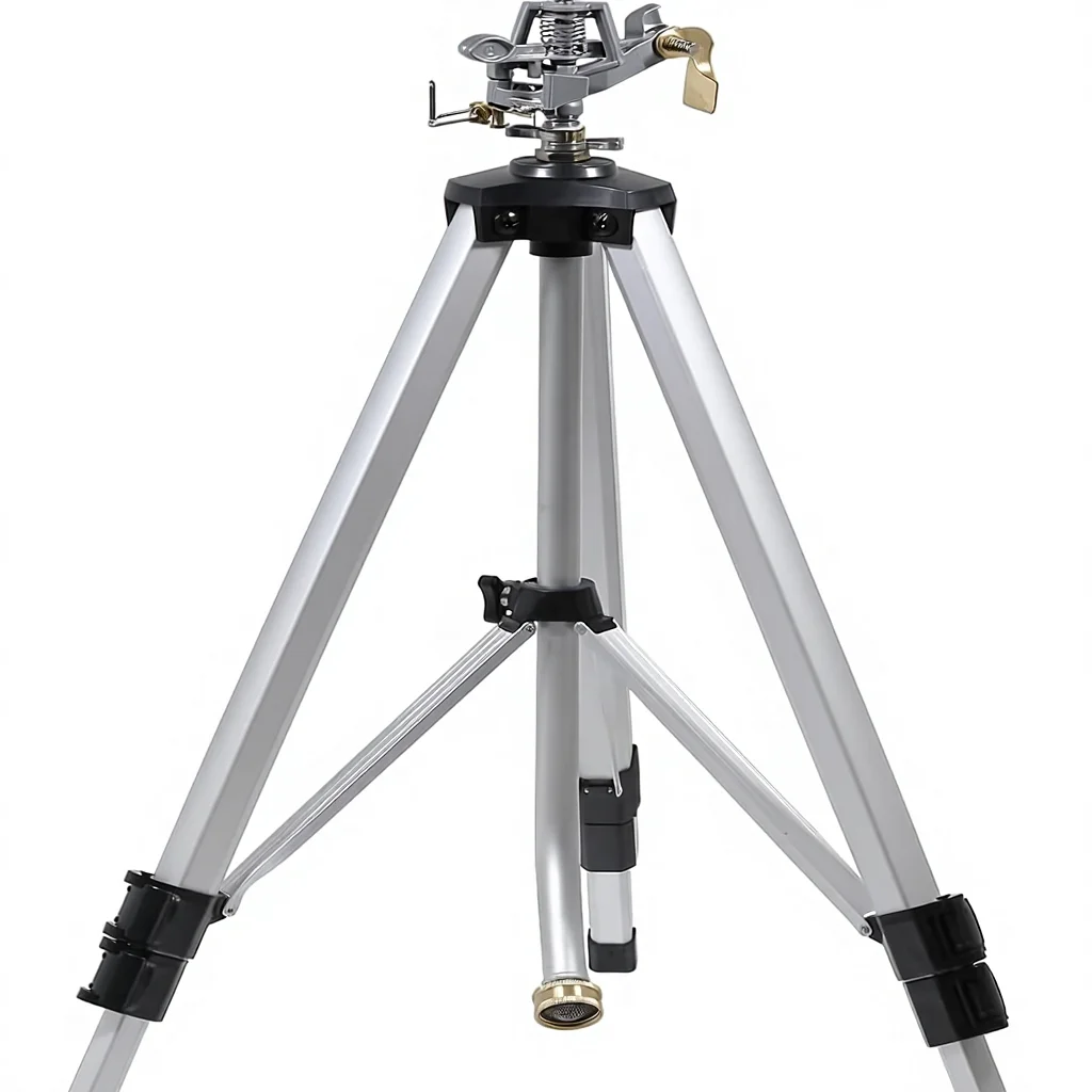 Rotary Impact Sprinkler Adjustable Tripod Base 360 Degree Large Area Heavy Duty  Model Lawn/Yard/Grass Irrigation