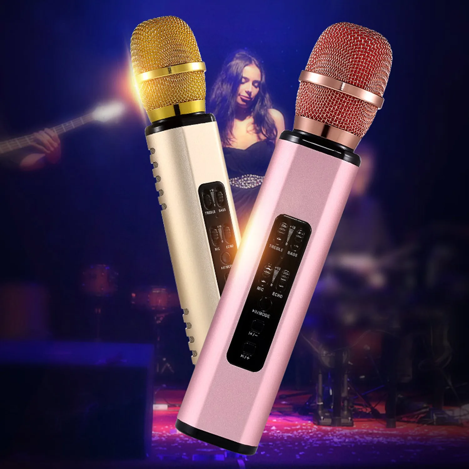 

K6 Karaoke microphone integration for Bluetooth Wireless with Double Speakers Portable Microphone for Kids Girls Boys and Adults