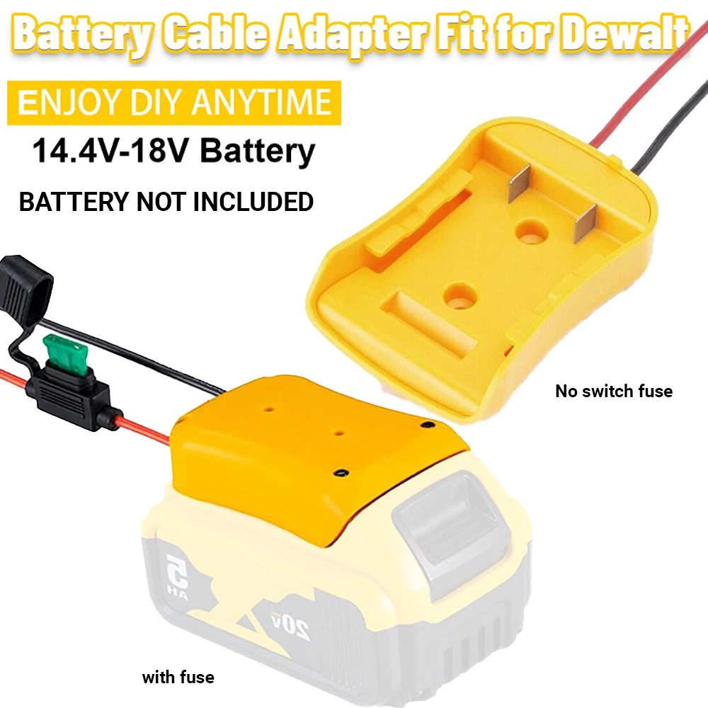 

Battery Adapter Converter Fit for Dewalt 14.4V 18V 20V Li-Ion Battery DIY Power Tool Battery Converter with Fuse Connector