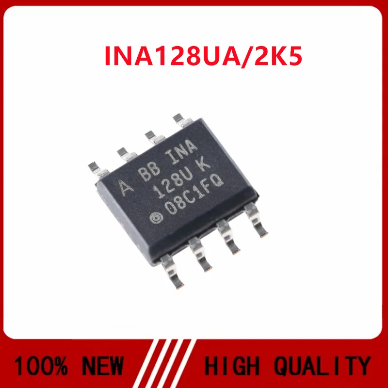 2PCS/LOT INA128UA/2K5 SOP-8 INA128UA INA128 INA128U linear instrumentation amplifier chip in stock