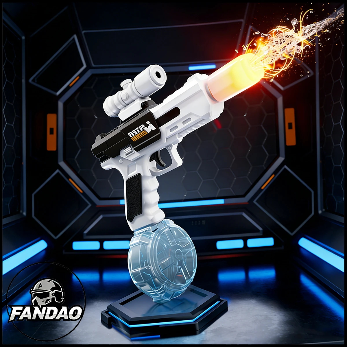 

New Electric Water Gun Toy with Scope Full Automatic Fire Effect Electric Water Gun Boys Beach Pool Battle Shooting Gun Toy Gift