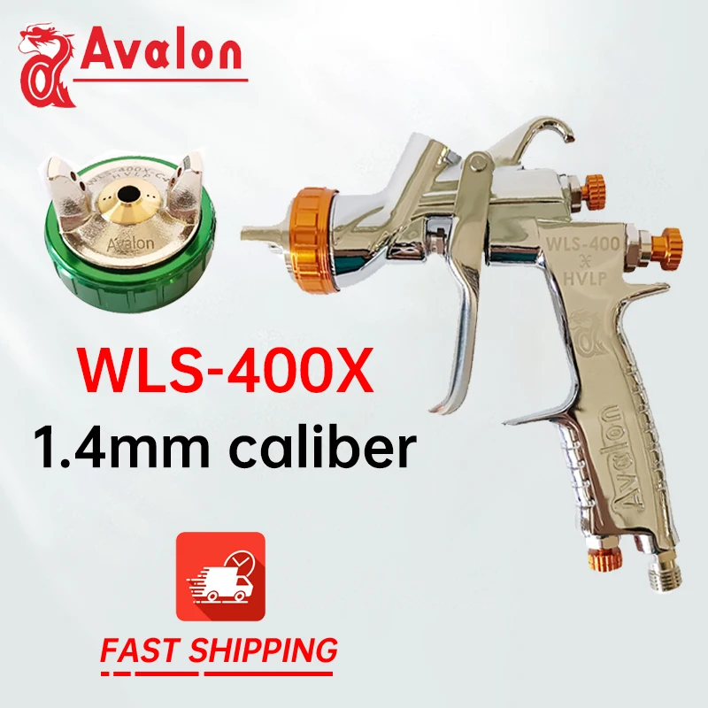 Paint spray gun  Avalon WLS-400X automotive paint gun1.4mm double professional airbrush atomizer cap varnish gun