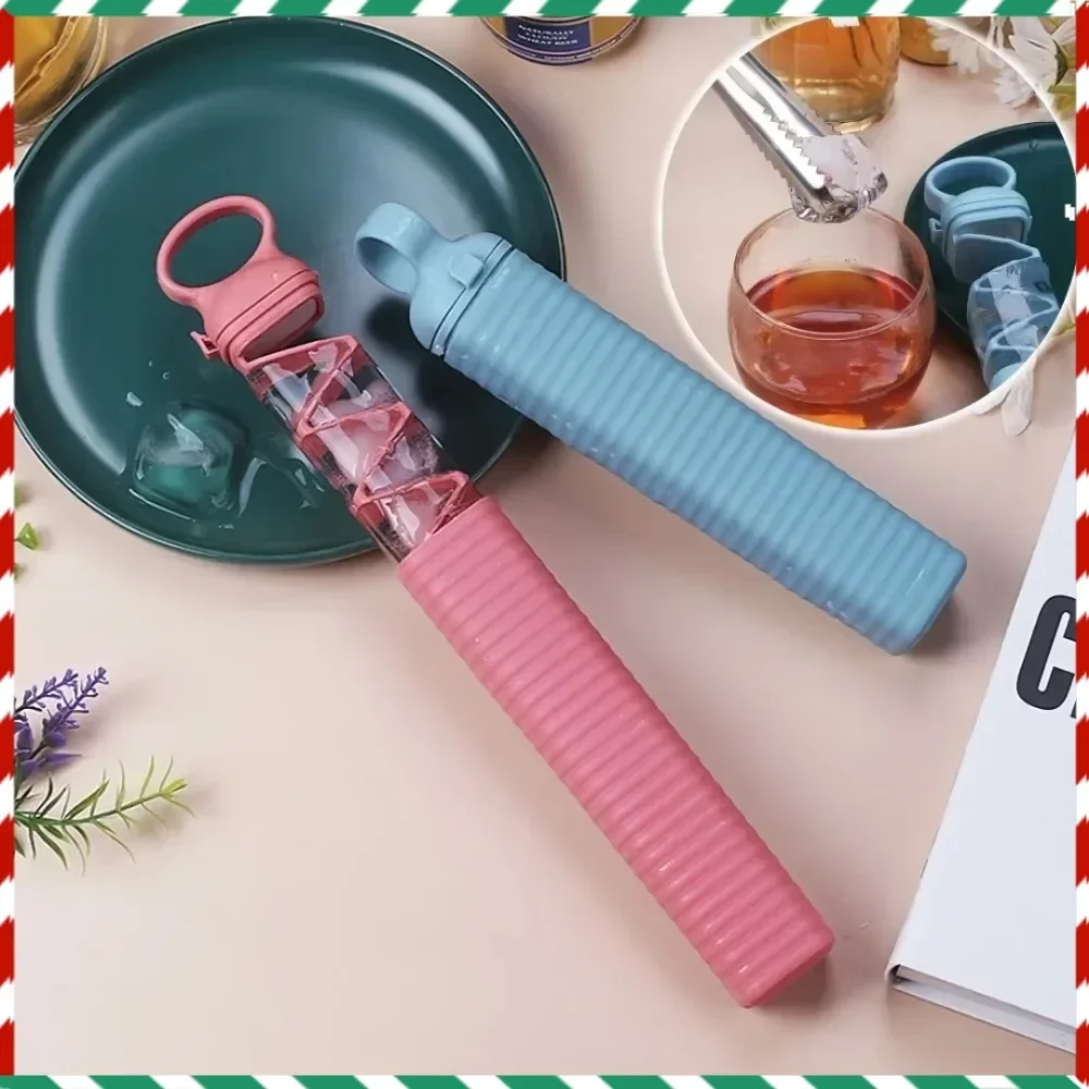 

Creative Ice Cube Mold Pull-out Bar 10 Grid Frozen Ice Cube Plate Maker Silicone Ice Box Suitable for Home Bars Kitchen Homemade