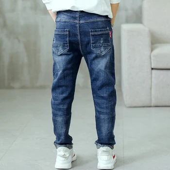 Boys Slim Fit Jeans 3 3-12 Years Spring Autumn Boys Jeans Letter M Slim Fit Style Casual Long Trousers For Kids Handsome Children Birthday Present 3