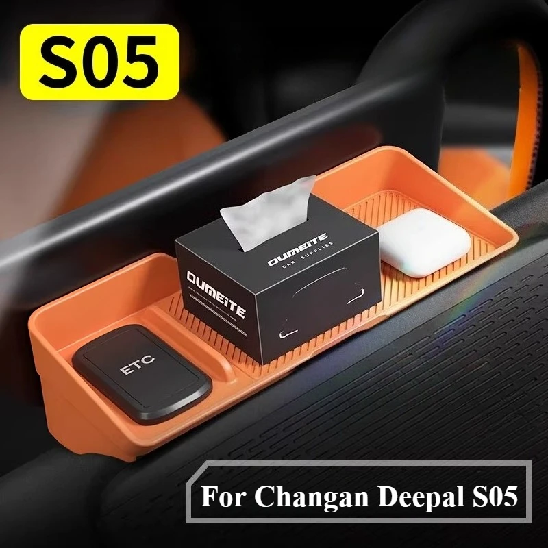 For Changan Deepal S05 Storage Case Behind Screen Silicone Phone Key Holder Rear Navigation Display Organizer Car Accessories
