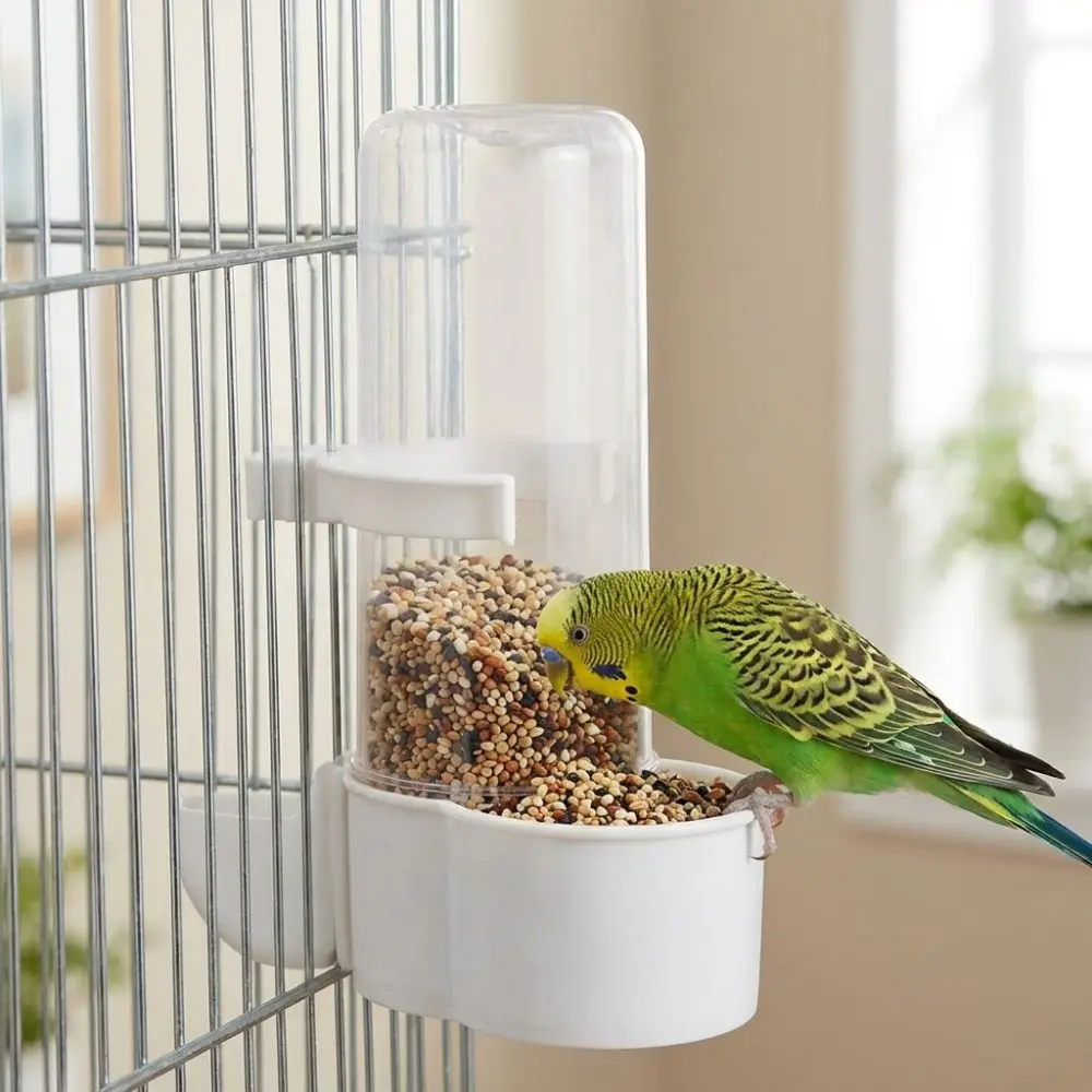 240ML Capacity Automatic Bird Feeder Leak-Proof Detachable Base Cage Hanging Feeder Plastic Hummingbird Feeder