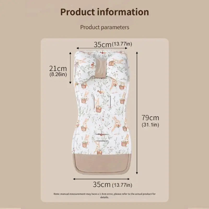 Pram Pad Mattress Liner Strollers Pad Pushchair Double Sided Cushion