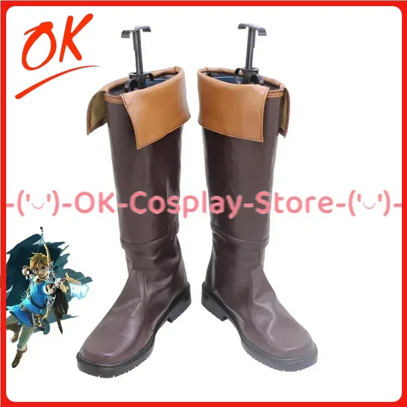 [Customized] Link Cosplay Shoes Anime Game Roleplay Costume Prop Halloween Carnival Holiday Party PU Leather Boots