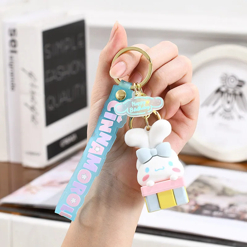 Sanrio Keychain Cinnamoroll Pendant Keyring Children Anime Kawaii Sanrios Women Keychains Cartoon Girls Cute Key Chain Gifts Toy