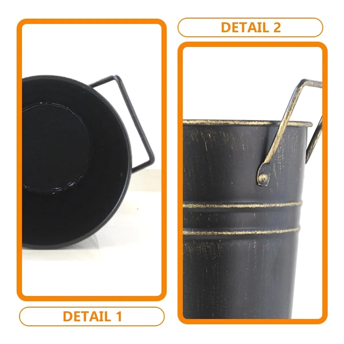 AD30-Metal Umbrella Stand Rack Freestanding Umbrella Holder Bin Cane Storage Rack French Flower Bucket Floor Umbrella Bucket