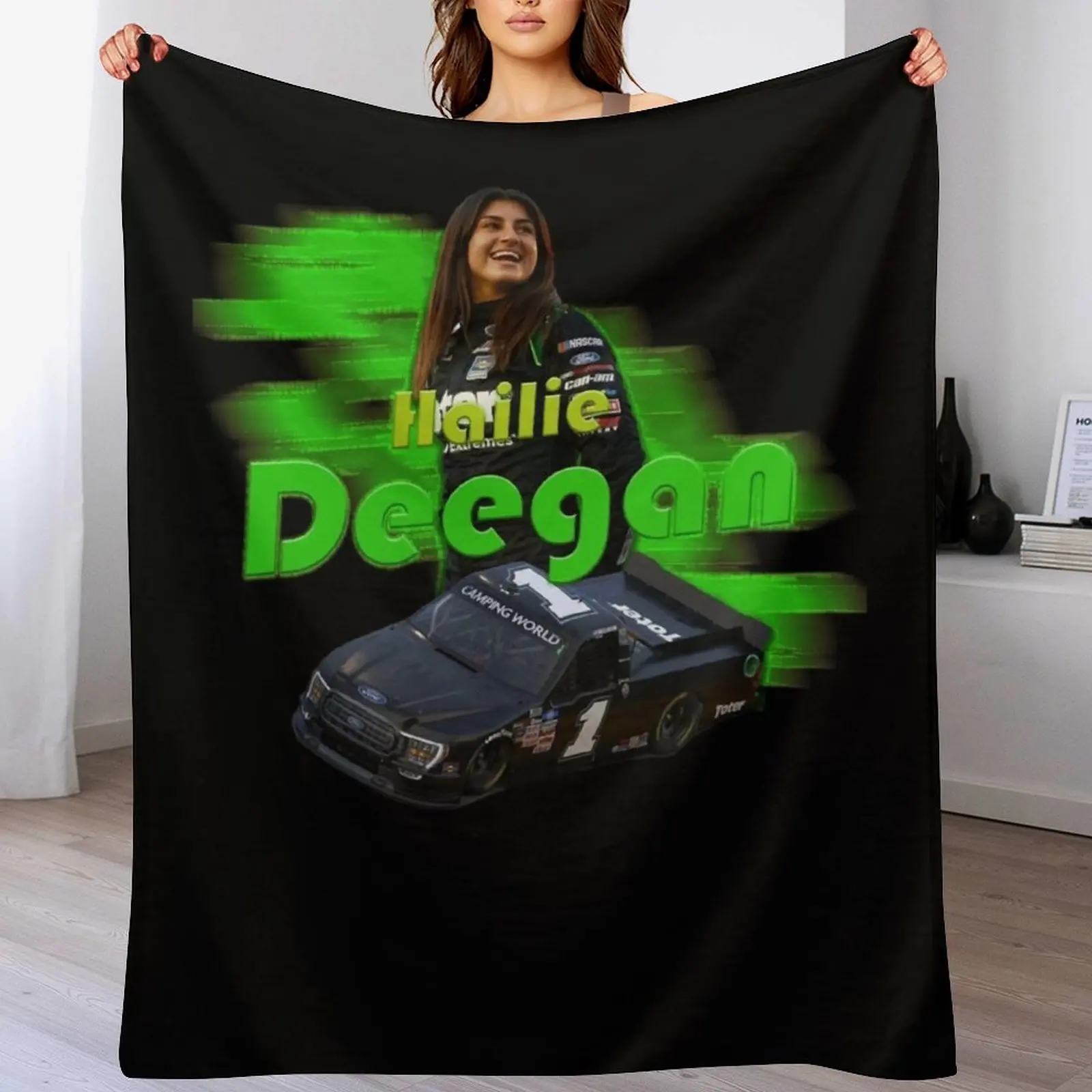 

Day Gift For Hailie Deegan Nascar Gifts For Movie Fan Throw Blanket Large Soft Plush Plaid Blankets