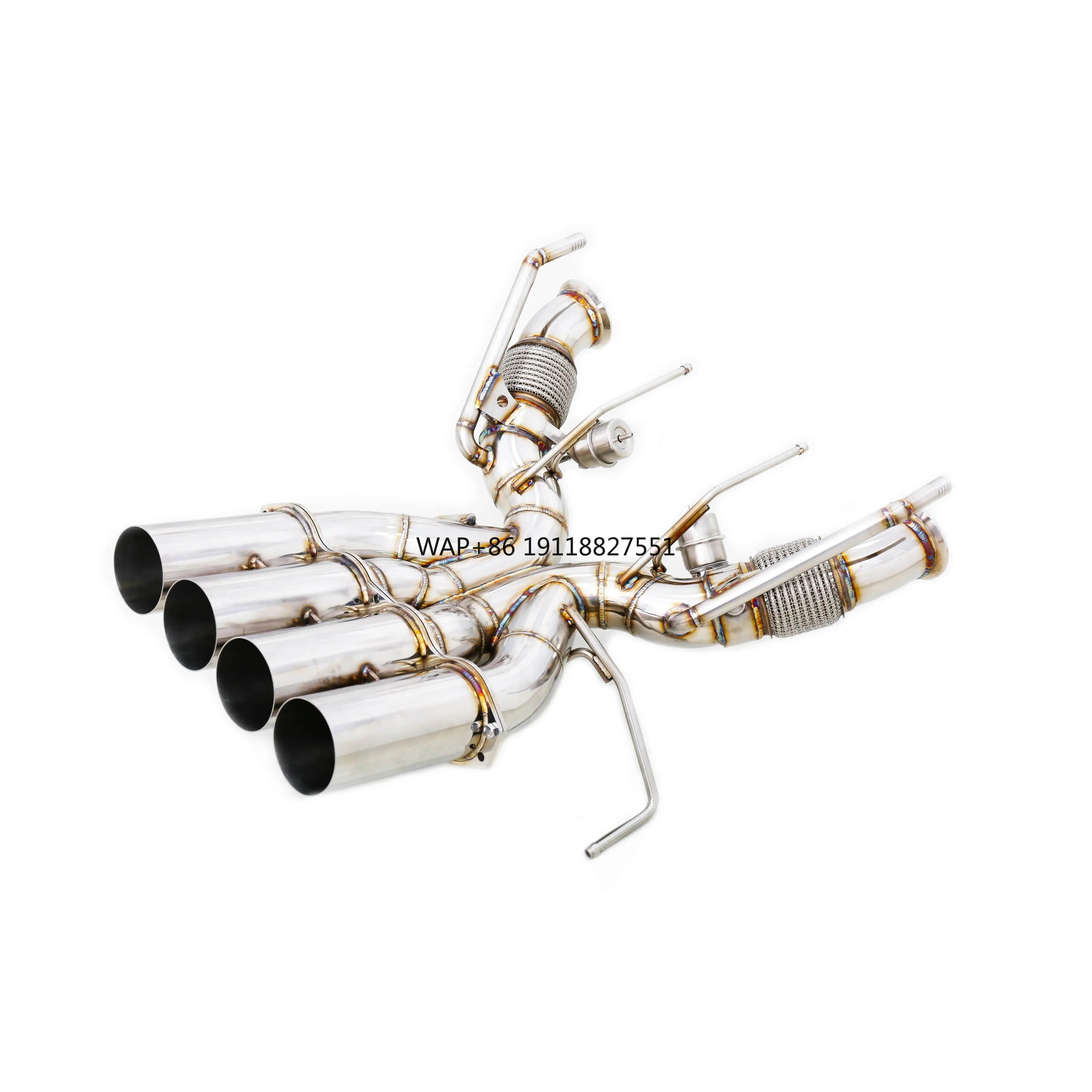 Custom 304 Stainless Steel Valved Exhaust System Designed for 765LT 4.0 V8 with Mirror Polished Finish 1.5mm Thickness