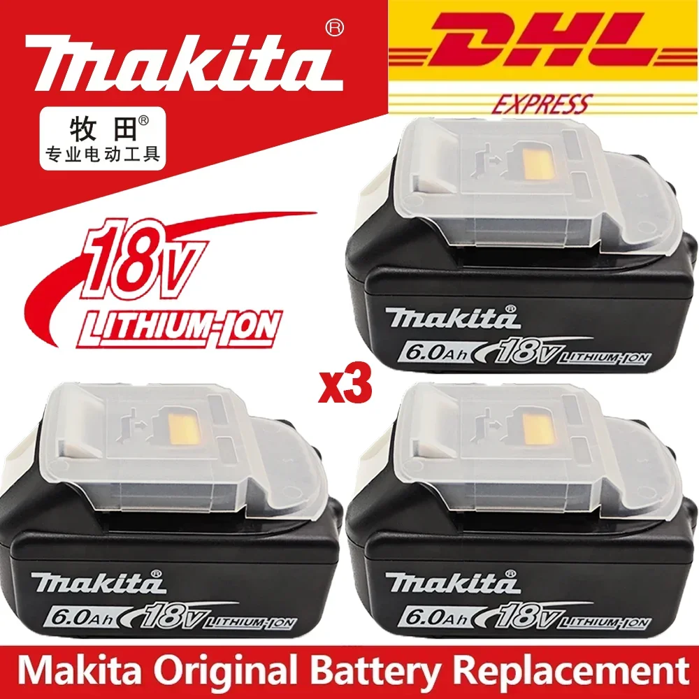 

Makita 18V Battery 6000mAh Rechargeable Power Tools Battery 18V makita with LED Li-ion Replacement LXT BL1860B BL1860 BL1850