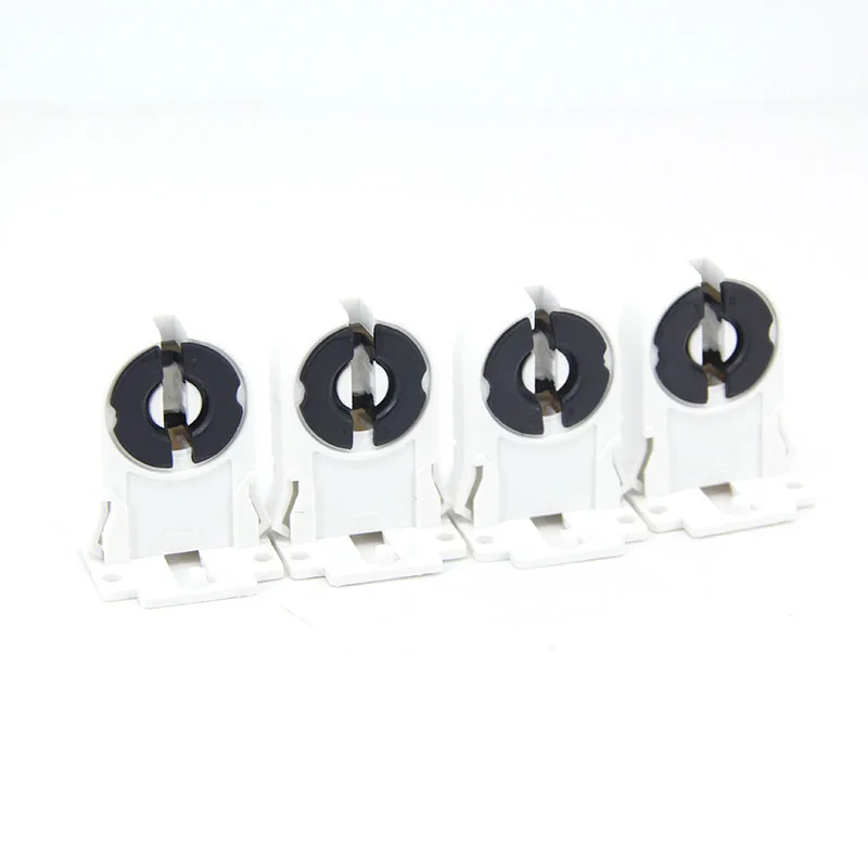 

4pcs/lot (2pairs) T8 Lamp base Holder G13 Fluorescent Light Socket AC 100-250V Plastic suitable for LED bracket lamp Base t1