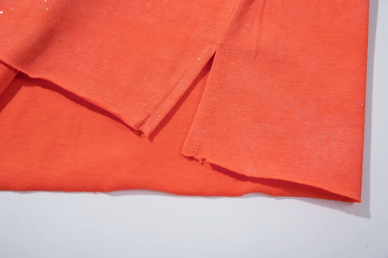 Übergroßes Orange Strass Washed T-Shirt mit Engelsflügeln und Graffiti Lustiges Grafik-T-Shirt für Männer und Frauen Sommer Lässiges Baumwoll-Kurzarm-Oberteil – Detail 8