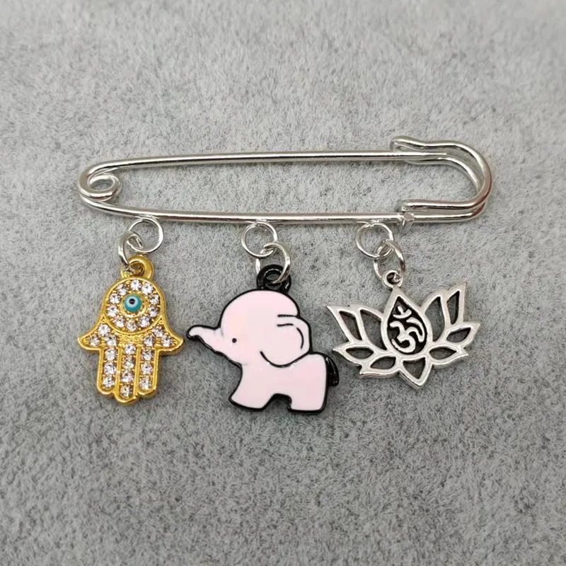 Broche de elefante esmaltado de moda y creativo, niño y niña bonito para broche de metal de animal, regalo para mujer y niño