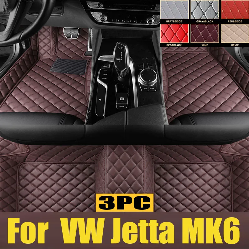 

Car Floor Mats For VW Jetta MK6 2011-2016 Auto DropShipping Center Interior trunk mat 100% Fit Leather Carpets Rugs Foot Pads