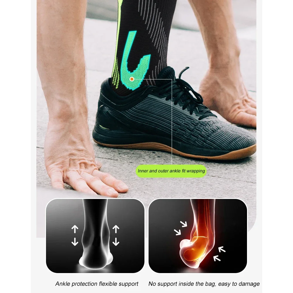 1Pcs Nano Socks Ankle Brace for Women Men,Ankle Compression Sleeve,Neuropathy Socks for Arthritis,Plantar Fasciitis Sock for Gym