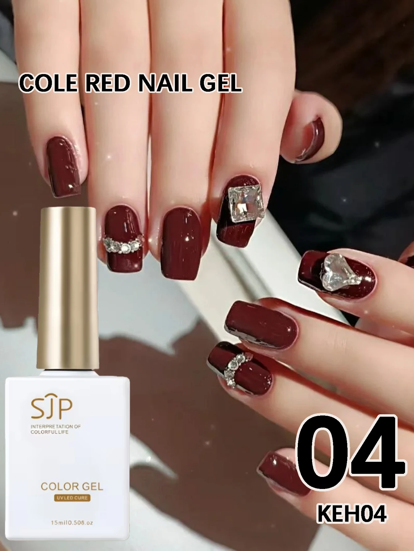 15ml Burgundy Series Gel Nail - Nail Art Burgundy recension och pris