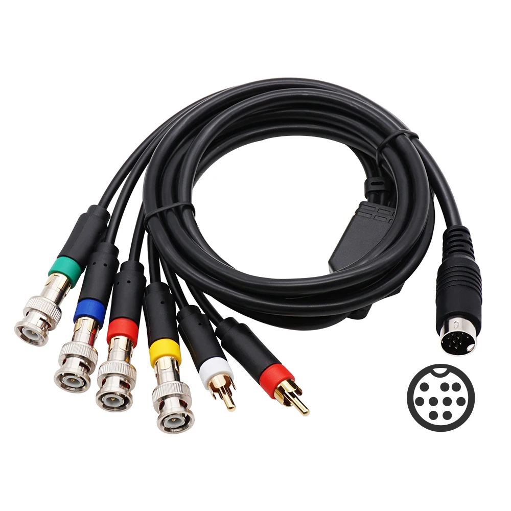 RGB/RGBS Cable MINI DIN-9pin connector for Sega Mega Drive 2 Video Consoles Composite Cable With Strong Stability