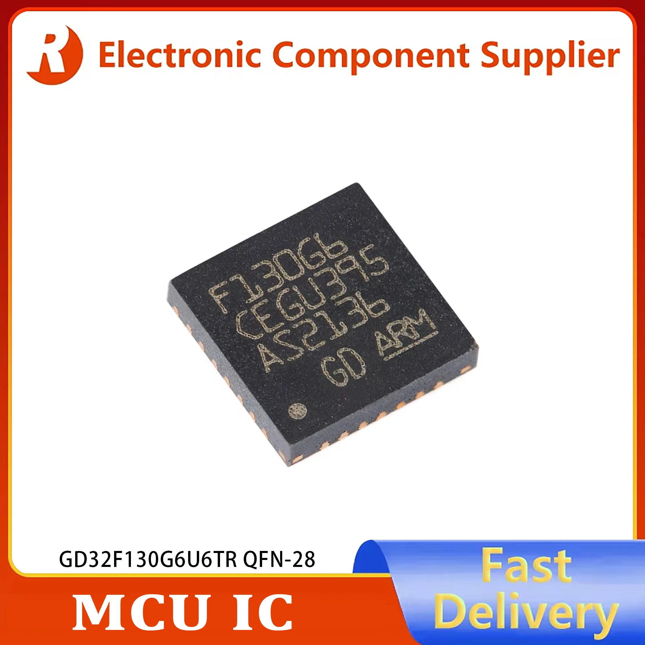5-10pcs GD32F130G6U6TR QFN-28 ARM Cortex-M3 32-bit Microcontroller Unit (MCU) Chip - Genuine Original Product
