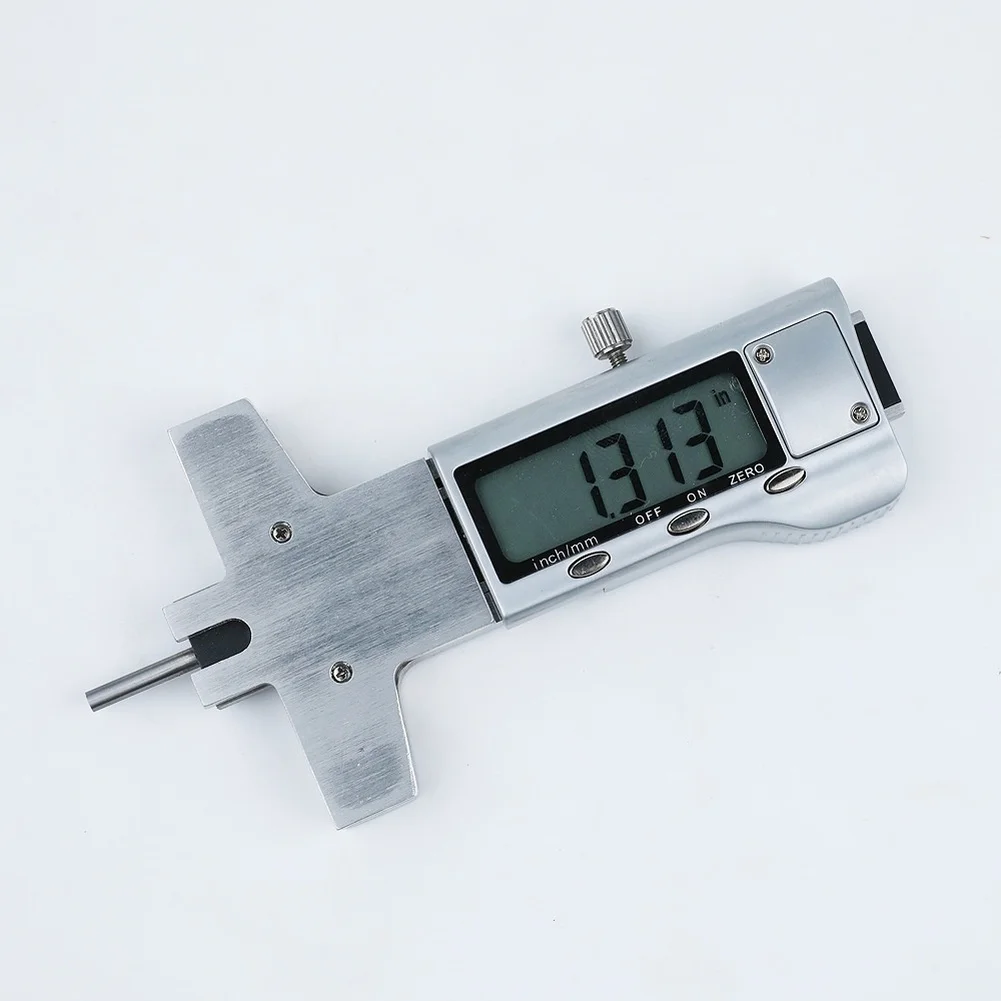 Digital Guitar String Height Measuring Ruler for Acoustic Electric Classical Guitars 14.8x6cm Silver All Metal Design