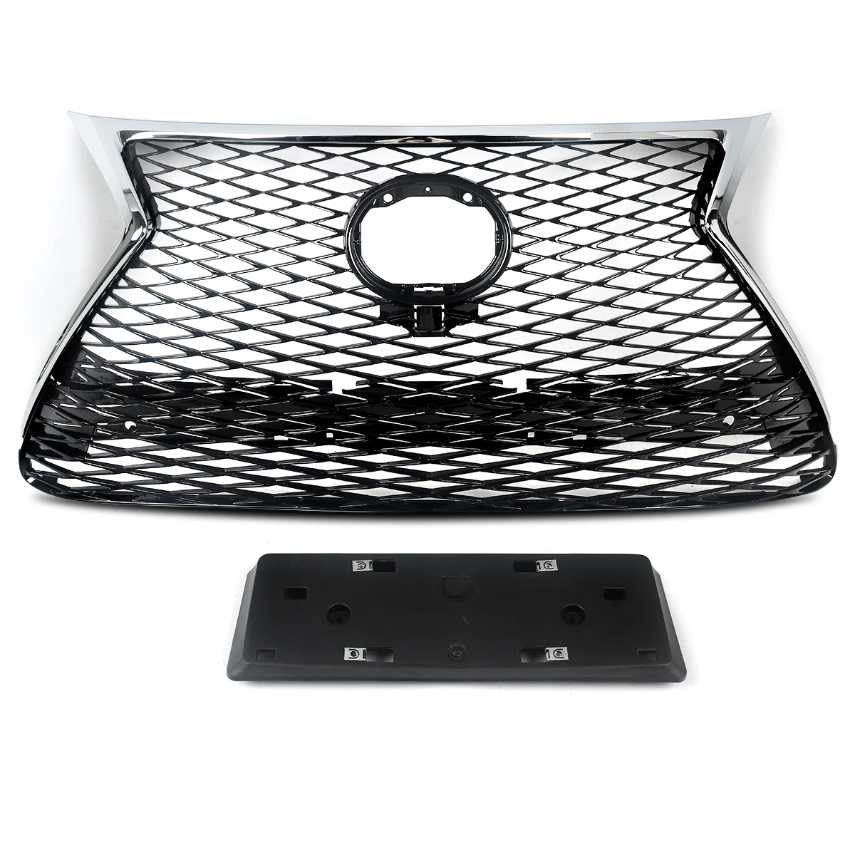 F Sport Style Front Bumper Grille Fit For Lexus NX200t NX300h 2015-2017 Chrome With Black Grills Front Hood Mesh Radiator Grill view 2