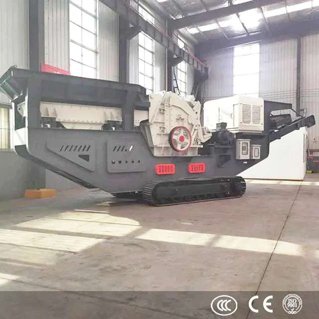 China Low Price Aggregate Track Mobile Impact Crusher Plant Marble Integrated Trailer Crawler Mobile Impact Crusher