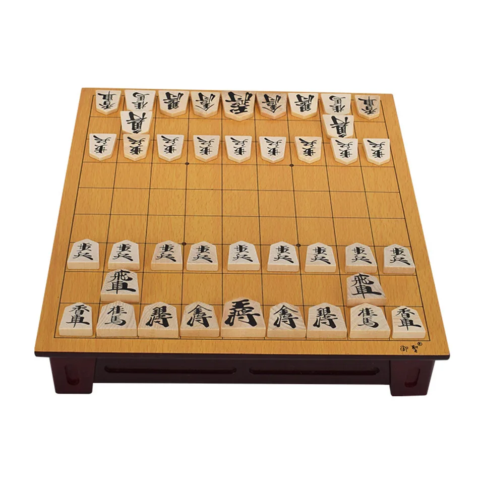 Luxury Wooden Japan Shogi 27*25*5cm 40 Pcs/Set Drawer Checkerboard  Sho-gi Chess Set Family Table Board Game Toy Gift