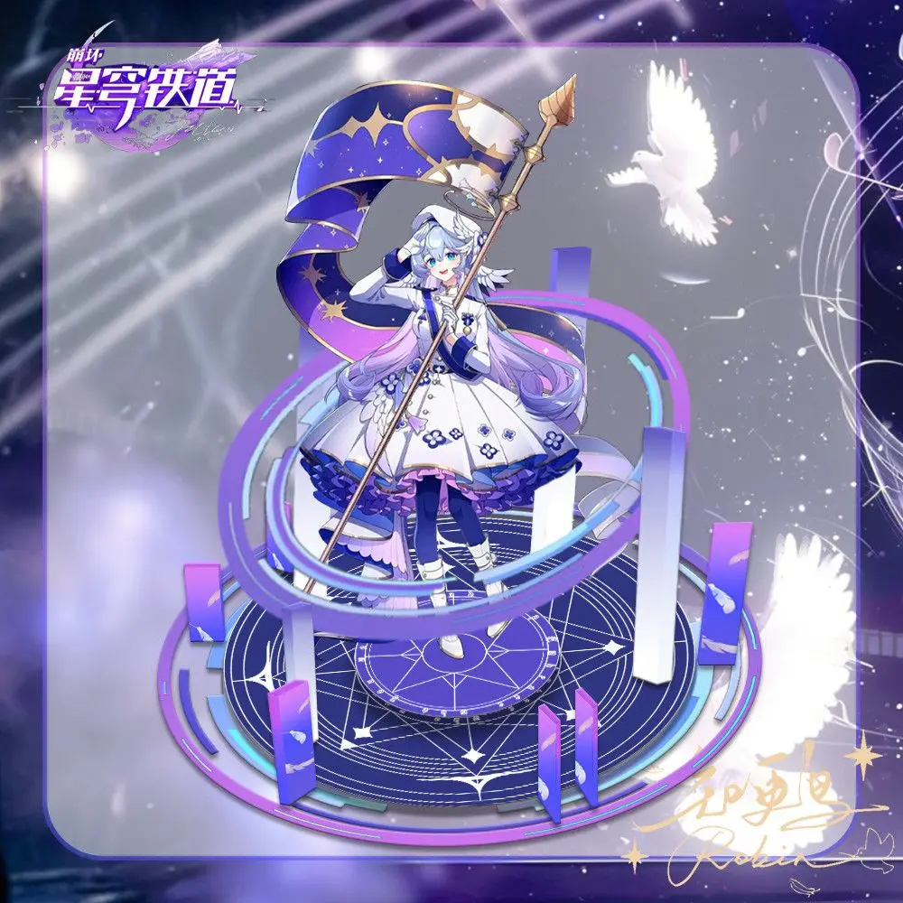 Game Cosplay Honkai: Star Rail Robin Rotate Cool Acrylic Standing Sign Figures Gift Ornament Role Play Handsome Birthday Gift