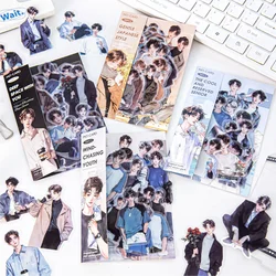 30 Pcs/pack Heartbeat Junior Series Decorative Sticker Handsome Boy Collage Scrapbooking Label Diy Diary Album Journal Planner